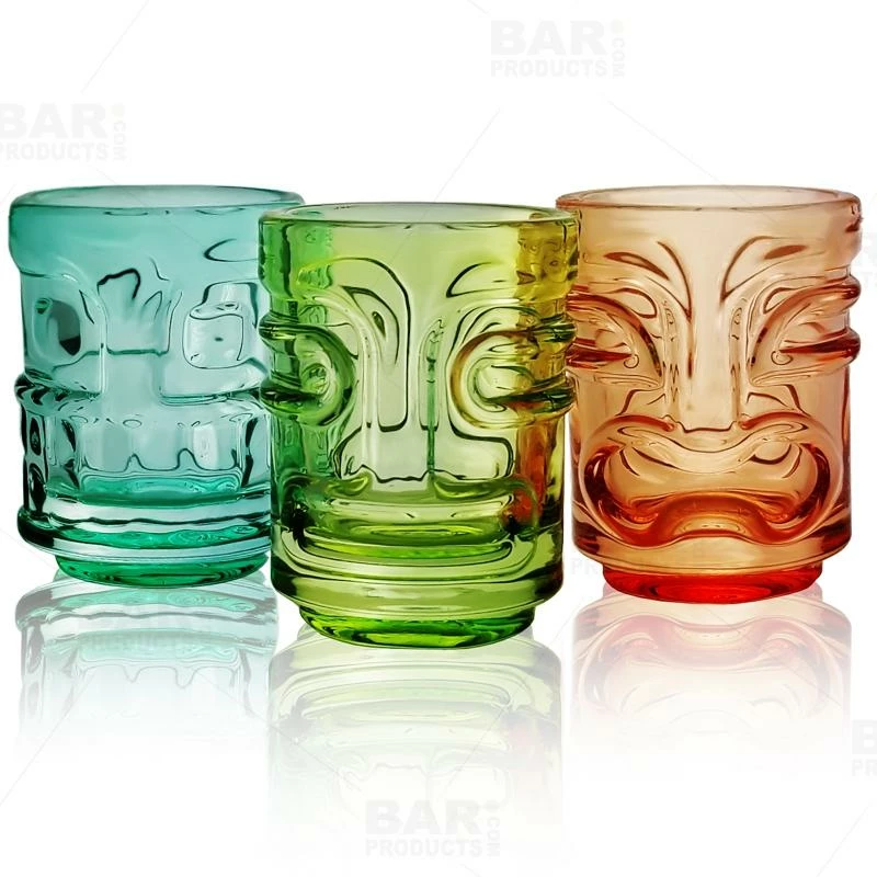 Cheap 🛒 Bars Shot Glasses - Tiki - Set Of 3 - Multicolor 😍