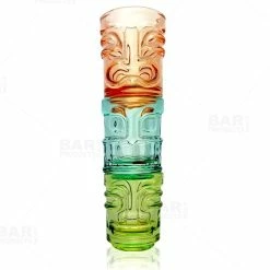 Cheap 🛒 Bars Shot Glasses - Tiki - Set Of 3 - Multicolor 😍 -BARS Shop tiki shot glasses stacked 800 bpc 800x