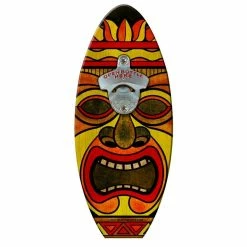 Brand new 💯 Bars Red Hot Tiki Man Surfboard Wall Mount Bottle Opener 🌟