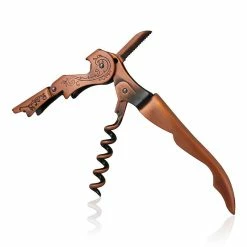 Deals 👏 Bars Copper Plated Double Lever Corkscrew W/ Etched Design 🔔