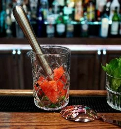 Deals ✔️ Bars 384ml (13 Ounce) BarConic® Diamond Pattern Mixing Glass 😉 -BARS Shop watermelon mint julepcocktail on bar 2 800x