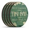 Best Pirce 🎉 Bars Customizable Wooden Coasters - Tiki Theme - Round - Set Of 4 👍 -BARS Shop wood coasters custom main shot tiki bar customize 800x
